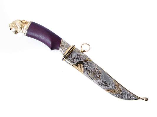 АО Нож "Леопард" украшенный колле-ный в уп-ке фото 2