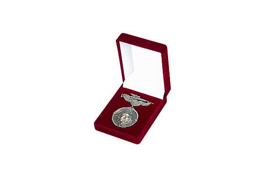 Медаль "Меткий выстрел" Волк, серебро 925 пр. фото 1