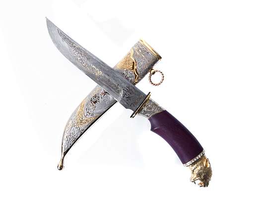 АО Нож "Леопард" украшенный колле-ный в уп-ке фото 3