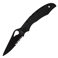 Нож Spyderco CARA CARA2 8Cr13MoV Плейн Нерж Черный BY03BKPS2