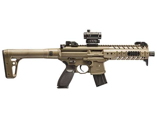 Пневматическая винтовка SIG Sauer MPX 4.5 мм коллиматор MPX-177-FDE-R фото 1