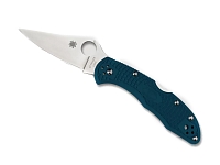 Нож Spyderco DELICA4 K390 Плейн Синий C11FPK390