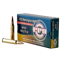 Охотничий патрон .223Rem PPU Match HP BT 4,86г/75gr (20)