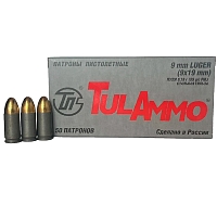 Охотничьи патроны 9x19 Люгер TПЗ об.6,1г (95gr) б/м (50шт)