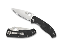 Нож Spyderco TENACIOUS 8Cr13MoV Серрейтор Черный C122SBK