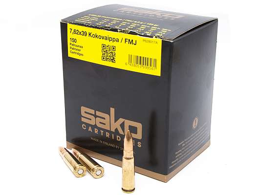 Охотничий патрон 7.62x39 Sako 8.0 g/123 gr FMJ Speedhead (150) фото 1