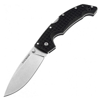 CS_29AB Voyager Large Drop Plain Edge - нож складн, клинок AUS10, рук-ть черн Griv-Ex															