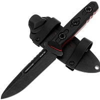 Нож NC Custom Parachuter (AUS-10 black stonewash, G10 Black/Red)